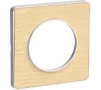 Plaque Schneider Odace Touch Bois Nordique 1 Poste - SCHNEIDER - Schneider Odace - Matière avec liseré blanc