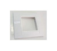 Plaque Schneider Unica - 1 Poste - 2 modules - Blanc - Passepoil Blanc