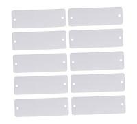 Plaque Signalétique 70x25 MM Rectangulaire en Acier Inoxydable 10 Pièces | Trous Prépercés, Surface Polie et Nette, pour Identification D’outils et Marquage en Fabrication