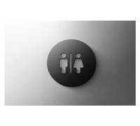 Plaque Signalétique Centre commercial supermarché résidentiel moderne maison Art décoration signe salle de bains acrylique toilette porte numéro autocollant mural For Toilettes(20,25x16cm Grey)