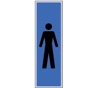 Plaque signaletique ""Messieurs"" (symbole)