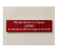 Plaque Signaletique STOP DEMARCHAGE 100x25mm
