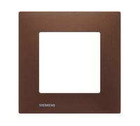 Siemens - plaque simple métal marron delta viva