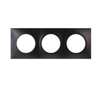 Plaque Square Eur'Ohm - 3 postes - Anthracite
