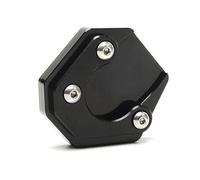 Plaque support agrandissement béquille latérale Bouchons Valve De Pneu Plaque De Support Latéral Pied Béquille Moto Pour Rebel 500 Pour Rebel 300 CMX 300 CMX500 Toute L'année(Support - Noir)