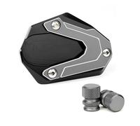 Plaque support agrandissement béquille latérale Extension Support Latéral Pied De Béquille Moto Bouchons De Pneus Pour DAX125 ST125 ST 125 DAX 2022-2024 2025 DAX 125(1Set-Grey)