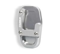 Plaque Support antidérapante Coussin De Béquille Latérale pour Ducati Scrambler 1100 Sport Special KG KF Pro1K, Extension De Béquille Latérale.(Argent)