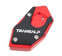 Plaque Support antidérapante Extension de béquille latérale pour Moto pour XLV 600 650 700 TRANSALP/Dominator NX 650 / FMX650(Rouge)