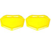 Plaque Support Velo BMX Trial Aero Design Plastique Competition VTT Motocross MX Moto Quad Kart Cross Karting Enduro (Jaune) (Lot de 2)