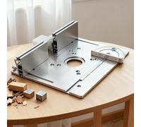Plaque Table Defonceuse avec Guide D'Onglet, Plateau Multifonctionnel, Outils de Fraisage du Bois en Alliage D'Aluminium