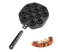 Plaque Takoyaki, Poêle Aebleskiver En Fonte 12 Cavités En Aluminium Ebelskiver Pan Idéale Pour Les Mini Moules à Crêpes Cake Pop Pan Et Takoyaki Maker Pour Farcis Danois