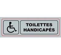 Plaque - Toilettes Handicapés - 170 x 50 mm - S34