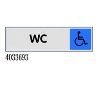 Plaque toilettes handicapés Novap en plexi couleur 170x45mm - NOVAP - 4033693 Noir G