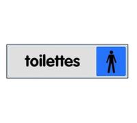 Plaque toilettes hommes en plexi couleur 170x45mm - - 4036489