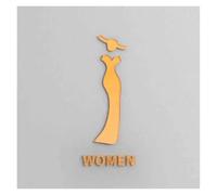 Plaque Toilettes Wc Panneau de toilettes for hommes et femmes d'invite publique créatif personnalisé Toilettes publiques Hôtel Bureau(17,25x16cm (3MM thick))