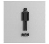 Plaque Toilettes Wc Panneau de toilettes for hommes et femmes d'invite publique créatif personnalisé Toilettes publiques Hôtel Bureau(10,25x16cm (3MM thick))