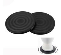 Plaque Tournant Rotatif 360 Degrés,2 PCS Plateau Tournant Pivotant,Universel Pivotant Plateau Tournante de 20 cm,TV Plateau Universel Rond Support Pivotant Résistant Plateau Noir,Plateau Tournant