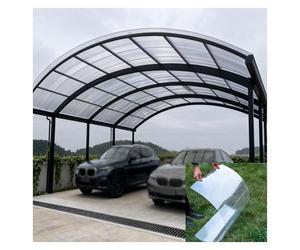 Plaque Transparente Toiture, Panneaux Lumière du Jour Pc Plaque Polycarbonate Serre pour Jardin, Panneaux Remplacement Toiture Terrasses(1.5x3m/4.92x9.84ft)