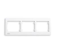 Plaque Triple Horizontale Blanc Delta IRIS