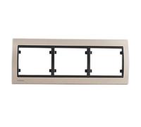 Siemens -plaque triple horizontale métal champagne