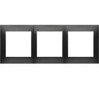 Plaque triple PREMIUM IP20/IP44 noir mat Simon54 DR3/49
