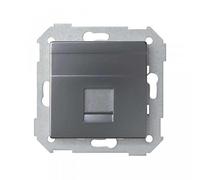 Plaque v&d univ. plate c/g poudre pour 1 RJ45 SIMON 82 CONCEPT