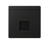 Plaque v&d univ. plate c/g poudre pour 1 RJ45 SIMON 82 CONCEPT noir mat