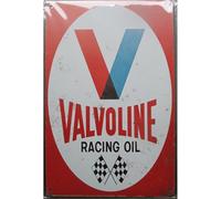 Plaque Valvoline Motor Oil Garage Huile 30cm Tole Publicitaire Metal Pub