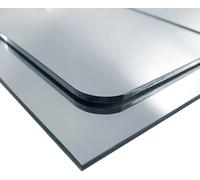 Plaque verre acrylique miroir 3 mm. Miroir synthétique. Plaque miroir acrylique. Verre synthétique. PMMA XT. Verre de sécurité miroir - 600 x 800 mm - Bords droits -