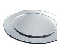 Plaque verre acrylique miroir rond 3 mm. Feuille de verre acrylique. Plaque miroir. Verre synthétique. Plaque PMMA XT. Verre miroir synthétique. - Diamètre 550 mm -