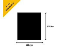 Plaque verre acrylique noir 2 mm - 50 x 90 cm (500 x 900 mm) - Verre synthétique - Plaque PMMA XT