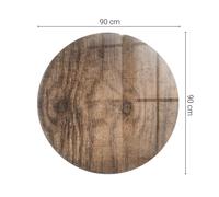 Plaque Verre Pour Poêle À Bois Motif Bois Naturel Marron Ronde Semi-circulaire