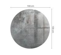 Plaque Verre Pour Poêle Texture Grise de Surface Brute Ronde Semi-circulaire