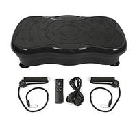 Plaque vibrante 3D avec 2 Bandes de résistance, Plate-Forme vibrante 5 Modes de Vibration, 95 Niveaux, écran LCD - Charge maximale 120 kg Appareil de Fitness pour la Maison (Noir)