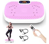 Plaque vibrante avec moteur silencieux+Bluetooth Intégré - 120 niveaux de vibration - avec télécommande - 150 kg Max - Rose