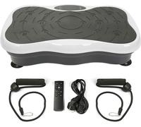 Plaque vibrante Fitness Plaque vibrante Bluetooth LCD Fitness Trainer pour la perte de graisse le renforcement musculaire noir-blanc