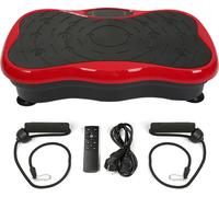 Plaque vibrante Fitness Plaque vibrante Bluetooth LCD Fitness Trainer pour la perte de graisse le renforcement musculaire noir + rouge