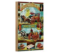 Plaque vintage en bois de pompiers - Design nostalgique avec agendas de chevaux et camion de pompiers - Parfait pour les collectionneurs et la décoration - 12 cm x 18 cm