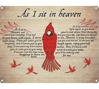 Plaque vintage en étain Cardinal That Fell from The Sky When I was Sitting in Heaven. Décoration murale de maison, garage, bar 30,5 x 40,6 cm