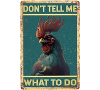 Plaque vintage en métal avec inscription « Don't Tell Me What To Do » - 20,3 x 30,5 cm