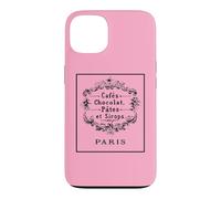 Plaque Vintage Paris Chocolat Pate Café Coque pour iPhone 13