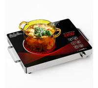 Plaque Vitrocéramique 1 Feux 2200W Portable Sécurité Enfants Argyolas | Plaque Vitrocéramique 1 Feu Portable 2200W, Double Commande Tactile Et Molette, Compatible Toutes Casseroles.