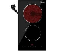 Plaque Vitrocéramique 2 Feux Encastrable 30Cm,Table De Cuisson Vitrocéramique 2 Zones,Cuisinière Électrique,Domino Double Électr