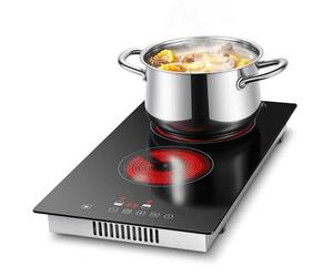Plaque Vitrocéramique 2 feux, TopStrong Plaque de cuisson electrique, Encastrable Plaque de Cuisson électrique 30 cm avec Contrôle Tactile, 3000W, Minuterie 99min, Verrouillage Enfant (Noir)