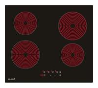 Plaque vitrocéramique 4 foyers BELDEKO - Extra slim -Table de cuisson encastrable 60 cm - Commandes tactiles & minuteurs - Sécurité enfant - Design noir moderne