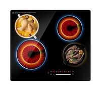 Plaque Vitrocéramique 4 Foyers Encastrable - 6700W | Table de Cuisson Électrique 220V Nardea avec Commande Tactile, Minuterie, Verre Noir Résistant, Sécurité Enfant Built-in electric hob