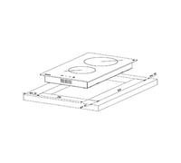 Akpo PKA 30 830/2 plaque Noir, Blanc Intégré 30 cm Céramique 2 zone(s)