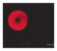 Plaque vitrocéramique Bosch Serie 4 PKM611BB8E 60 cm 3 foyers TouchSelect 5700 W Noir