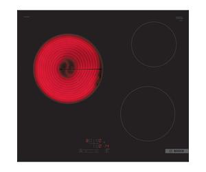 Plaque vitrocéramique Bosch Serie 4 PKM611BB8E 60 cm 3 foyers TouchSelect 5700 W Noir