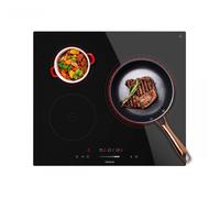 Cecotec Plaque Vitrocéramique Bolero Squad V 3100. Plaque vitrocéramique avec 3 zones, puissance de 5700W, 9 niveaux, minuterie individuelle, Stop&Go, sécurité enfants et indicateur de chaleur.